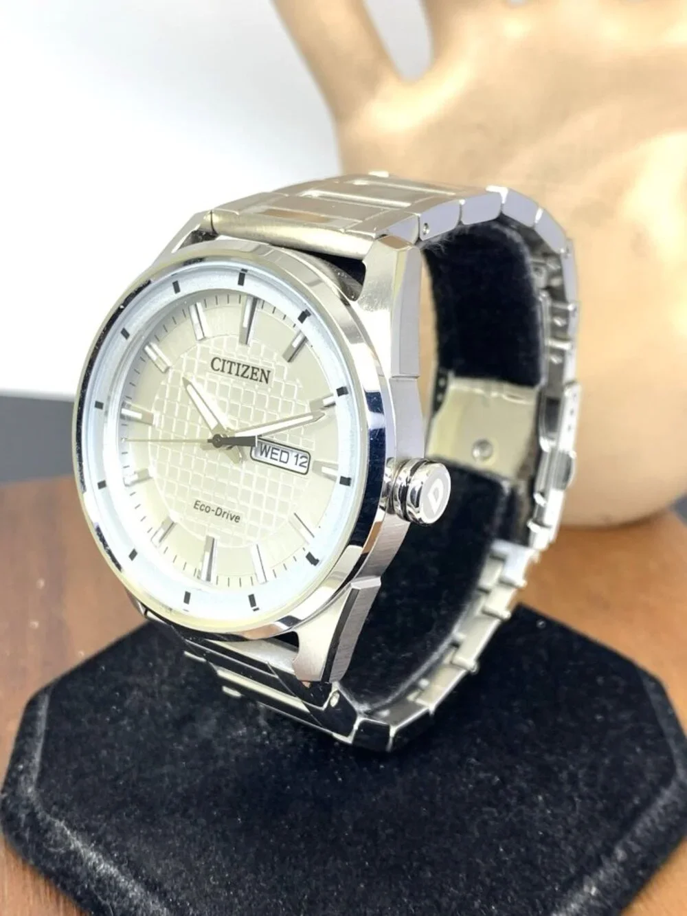 Citizen Men's Watch AW0080-57A Eco Drive Silver Dial Day Date Stainless Steel